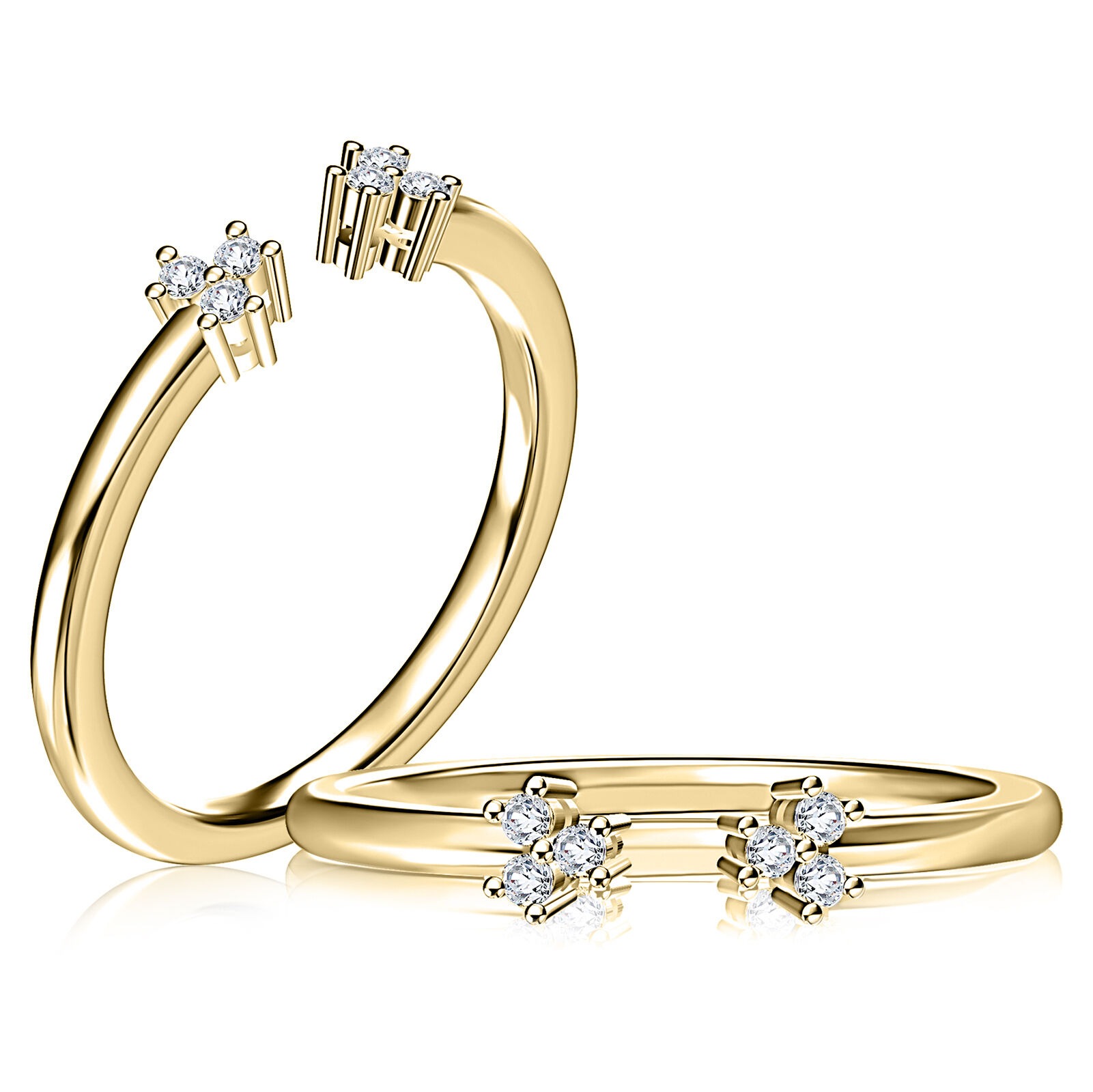 A Jaffe Diamond Open Shank Wedding Band (0.08 ct. tw.)