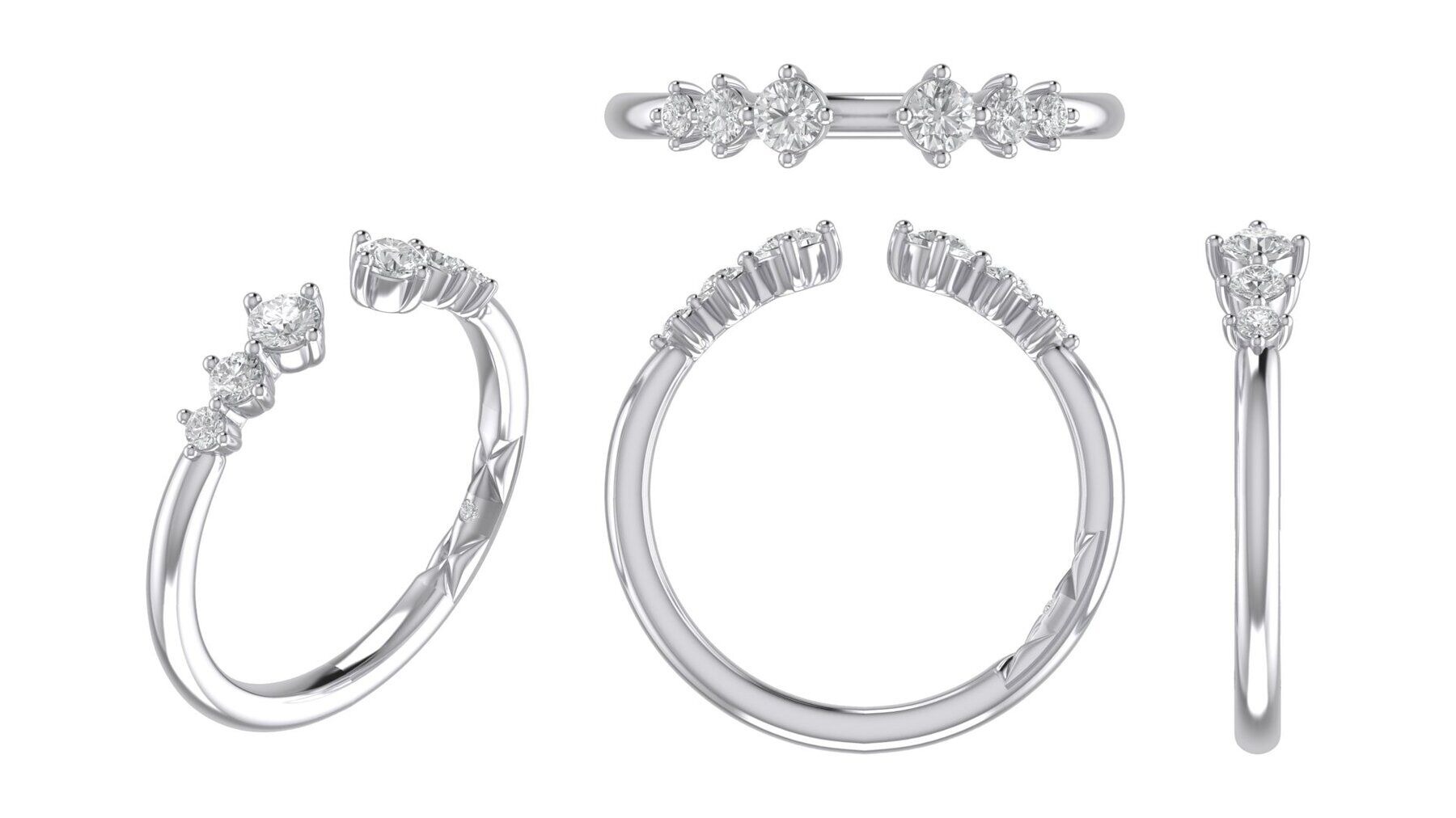 A Jaffe Open Shank Diamond Wedding Band (0.30 Ct. Tw.)