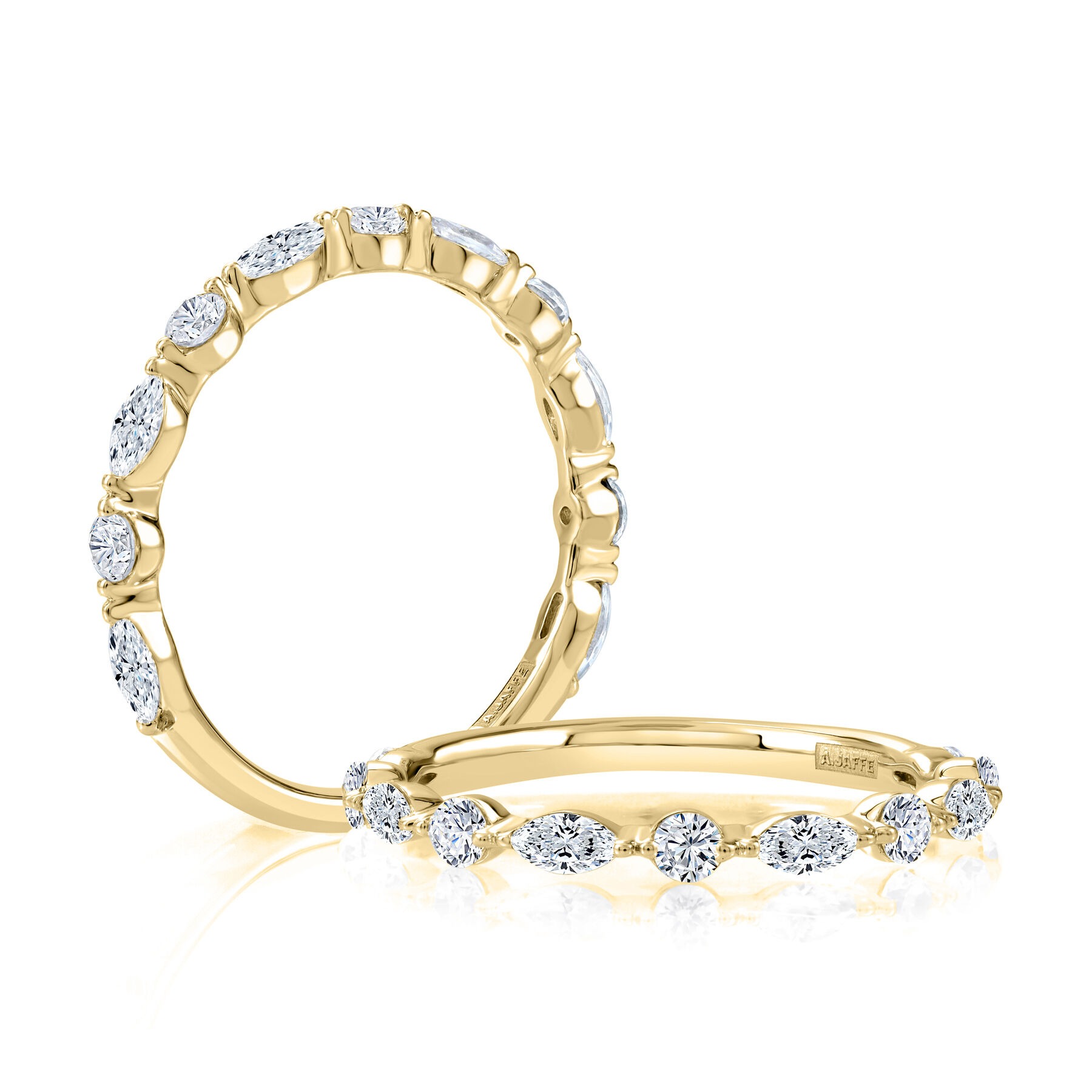 A Jaffe Marquise & Round Diamond Wedding Band (0.67 Ct. Tw.)
