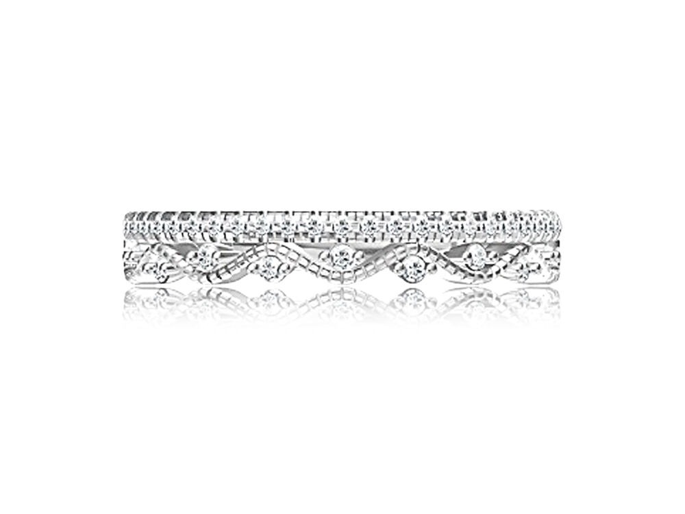 A Jaffe Curved Multi Row Diamond Wedding Band (0.22 Ct. Tw.)