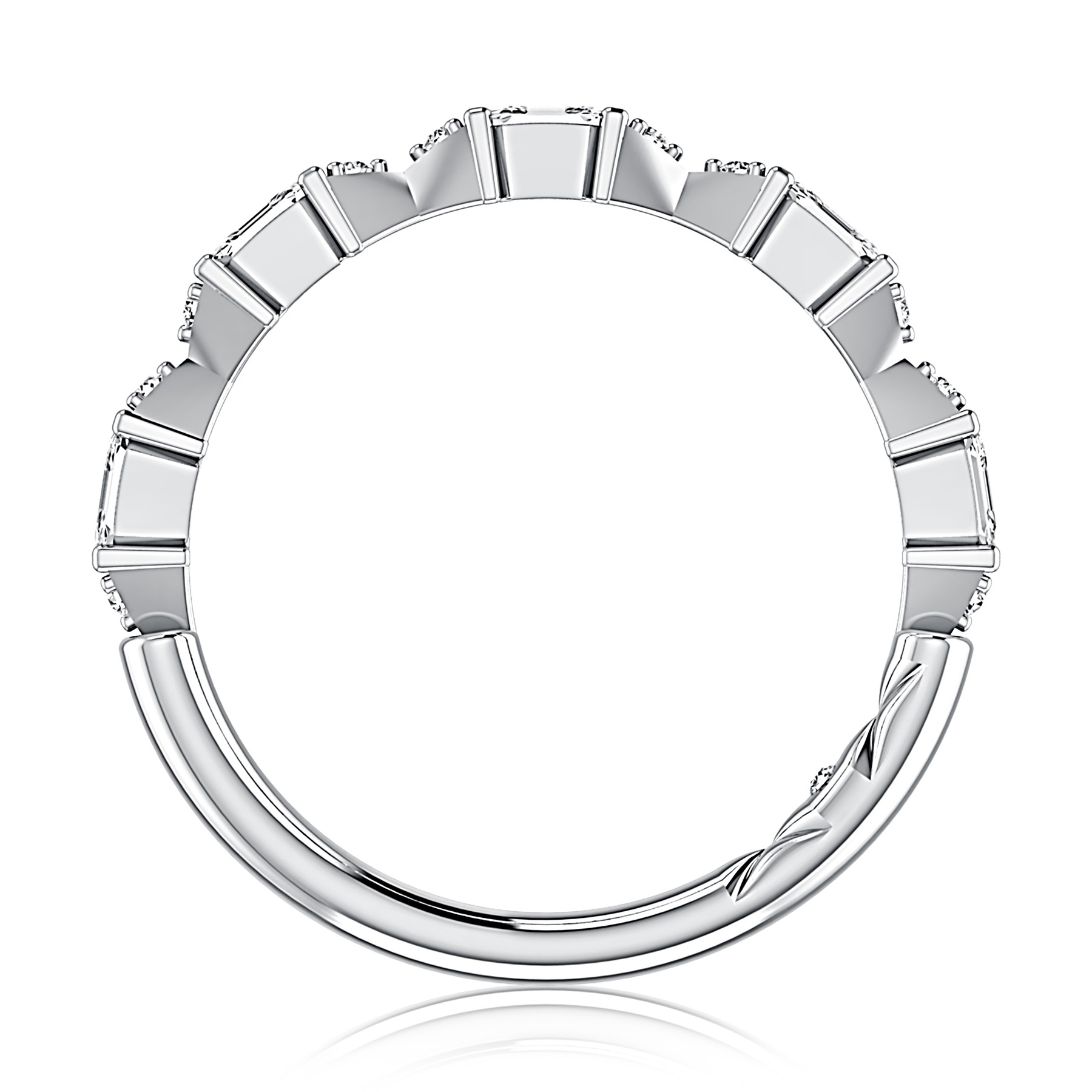 A Jaffe Alternating Shape Diamond Wedding Band (0.53 Ct. Tw.)