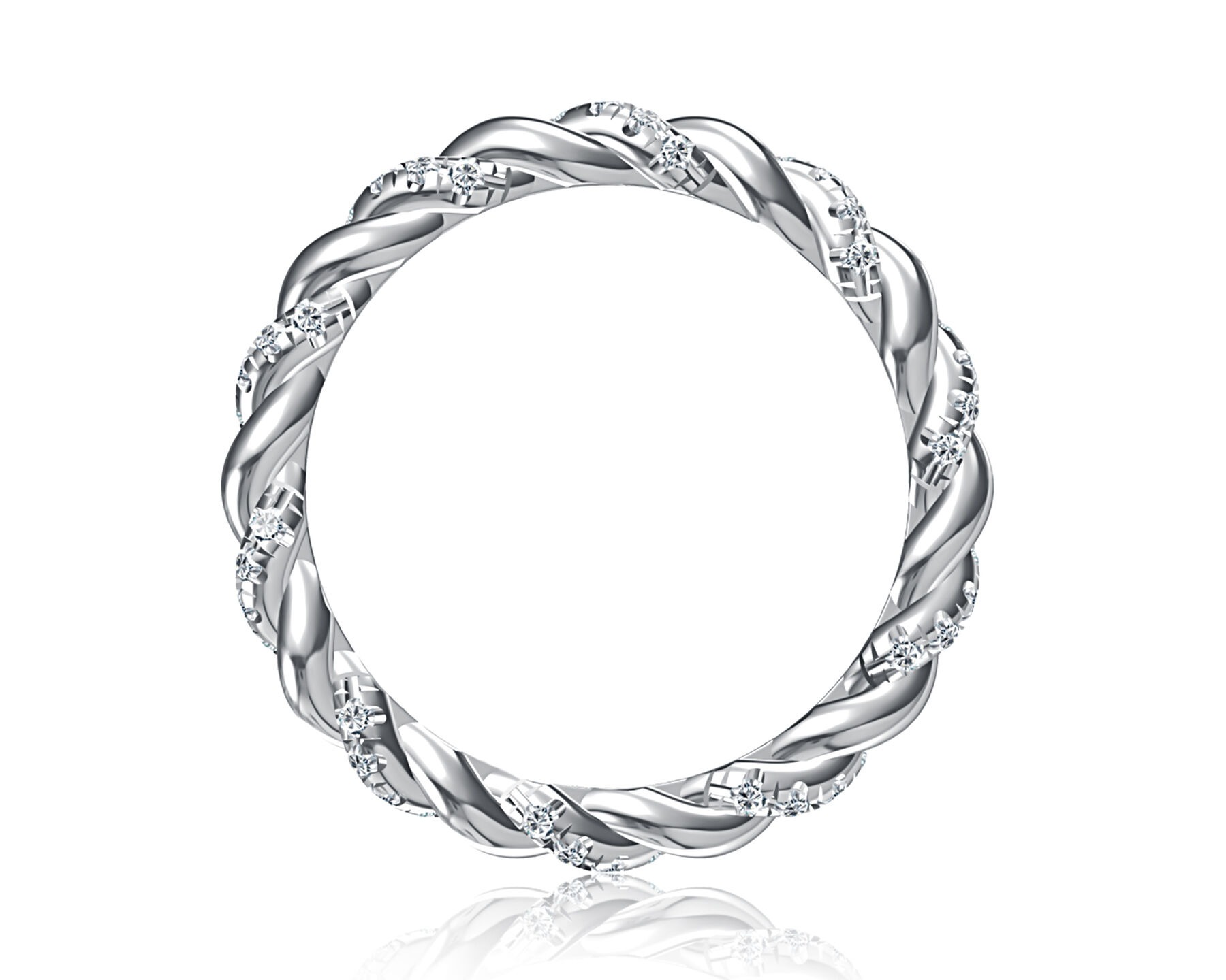 A Jaffe Diamond Twist Wedding Band (0.30 Ct. Tw.)