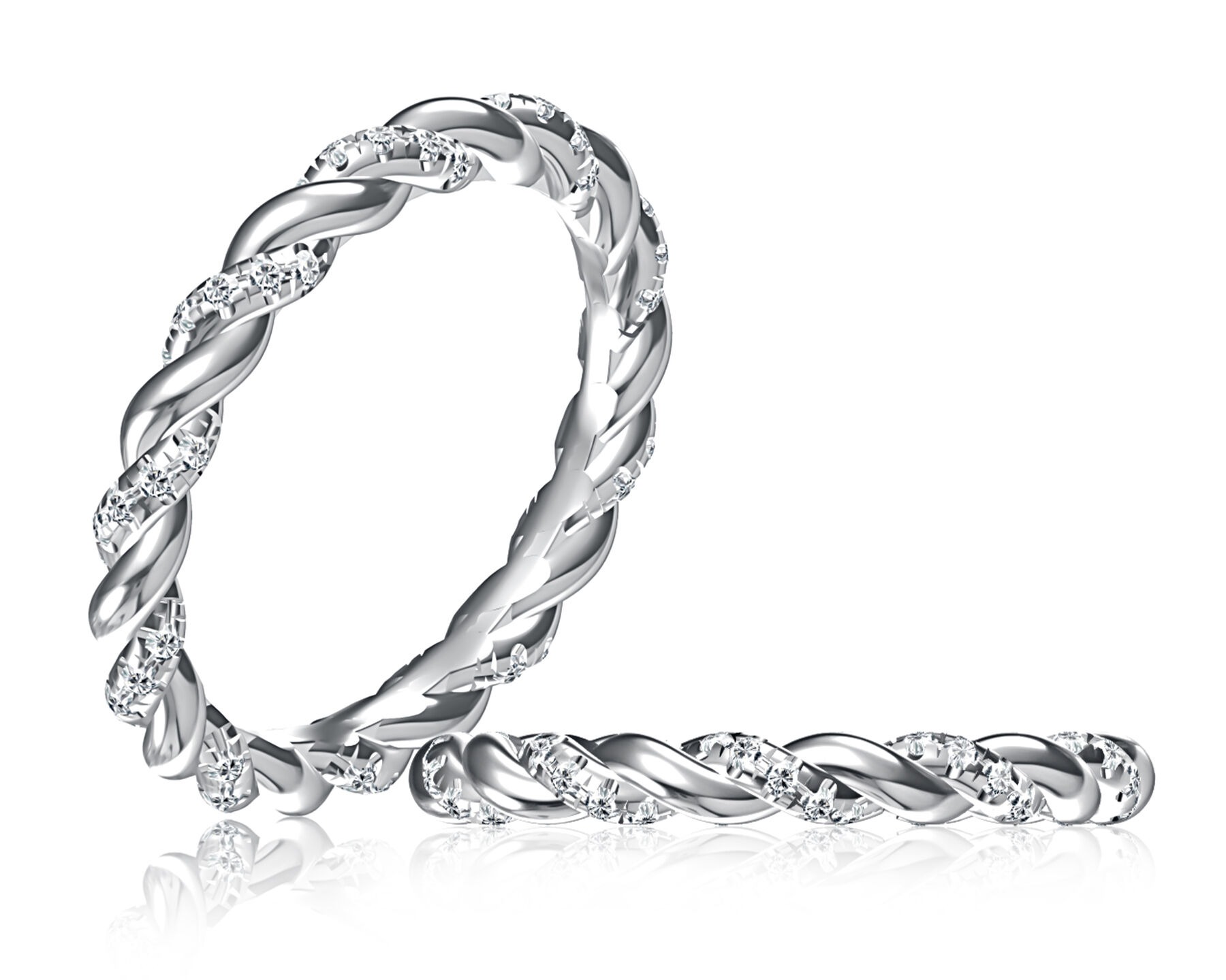 A Jaffe Diamond Twist Wedding Band (0.30 Ct. Tw.)