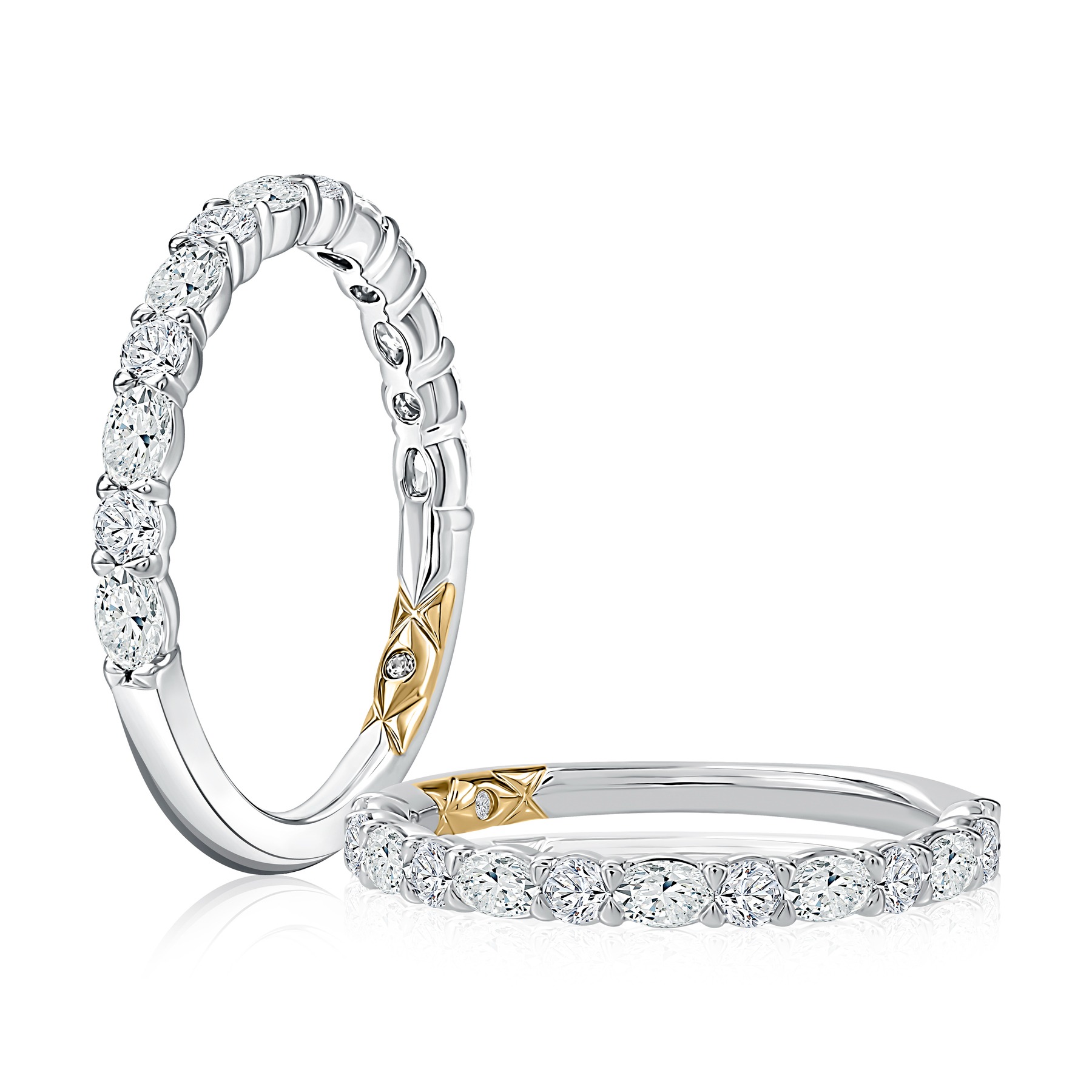 A Jaffe Oval & Round Diamond Wedding Band (0.70 Ct. Tw.)