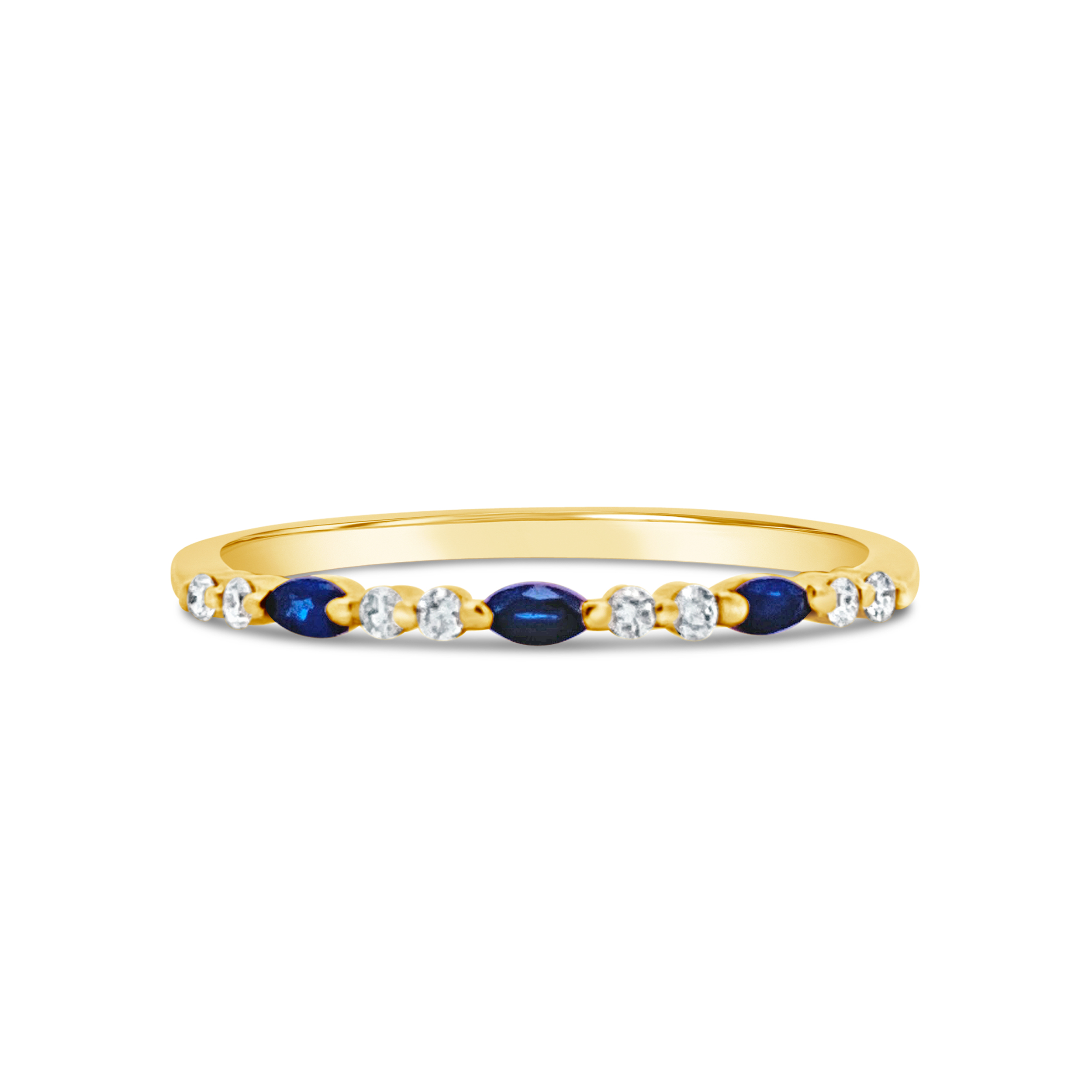 Clara by Martin Binder Blue Sapphire & Diamond Stacking Band