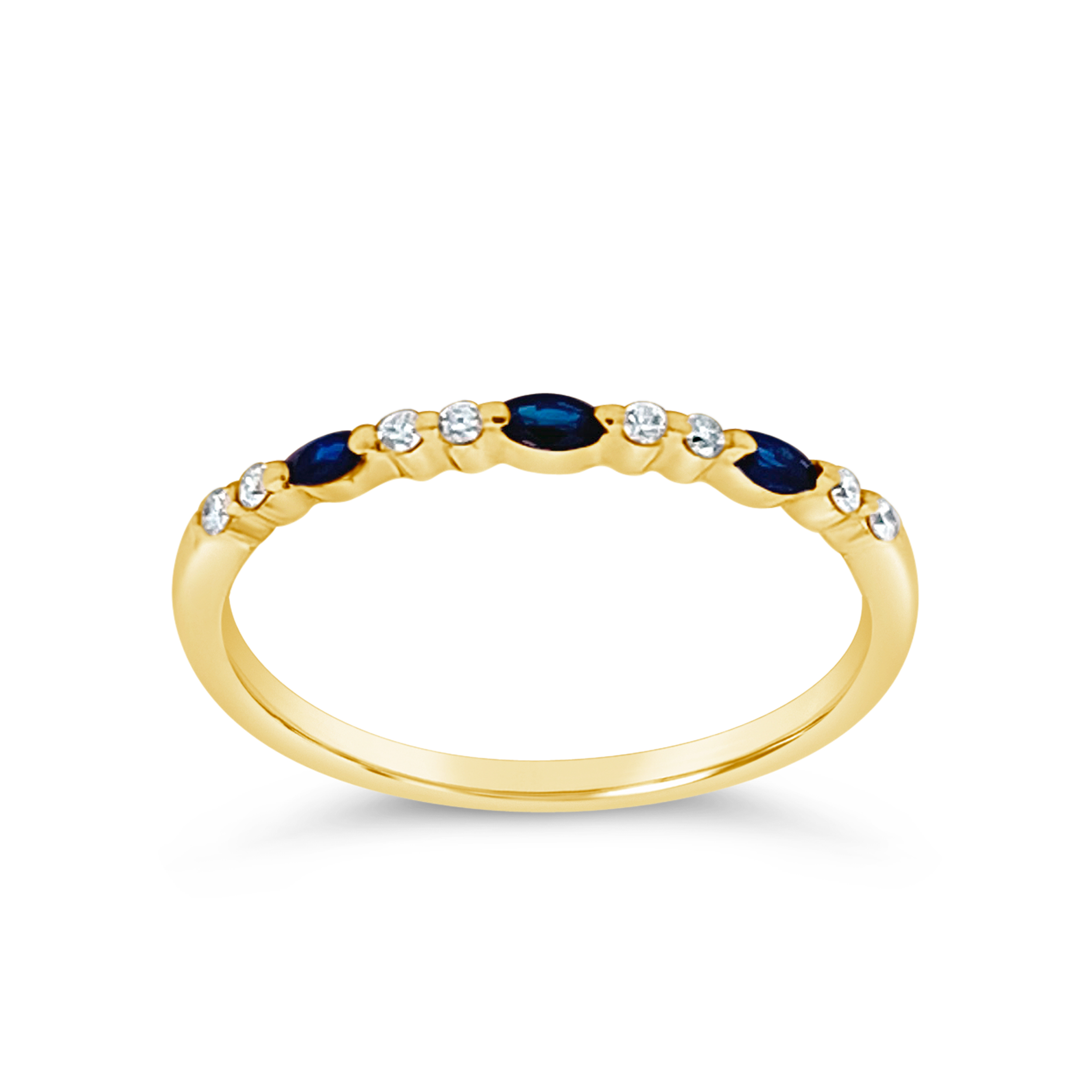 Clara by Martin Binder Blue Sapphire & Diamond Stacking Band
