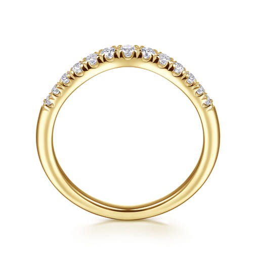 Gabriel & Co. Devoted Annecy Classic Curved Diamond Wedding Band (0.24 ct. tw.)