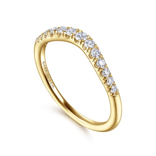 Gabriel & Co. Devoted Annecy Classic Curved Diamond Wedding Band (0.24 ct. tw.)