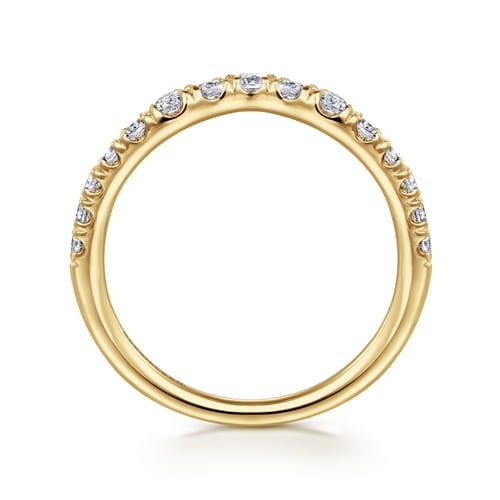 Gabriel & Co. Devoted Chambery Classic Curved Diamond Wedding Band (0.49 ct. tw.)