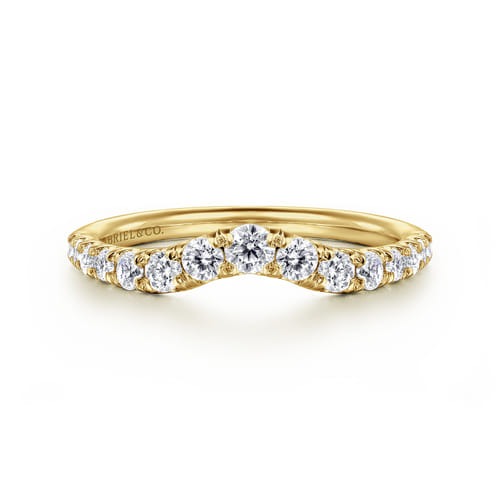 Gabriel & Co. Devoted Chambery Classic Curved Diamond Wedding Band (0.49 ct. tw.)