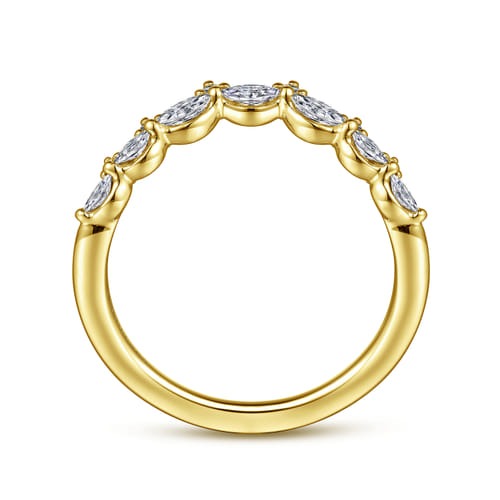 Gabriel & Co. Devoted Starlight Diamond Curved Wedding Band (0.36 ct. tw.)