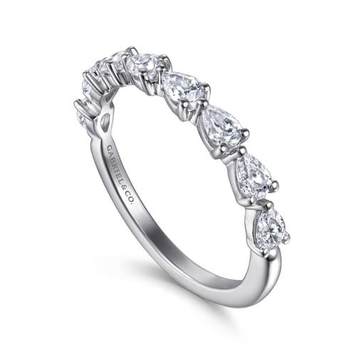 Gabriel & Co. Devoted Contemporary East West Pear Diamond Wedding Band (0.65 ct. tw.)