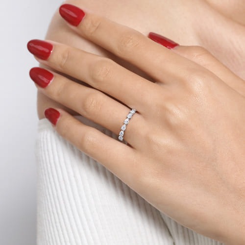 Gabriel & Co. Devoted Contemporary East West Pear Diamond Wedding Band (0.65 ct. tw.)