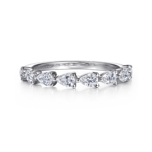 Gabriel & Co. Devoted Contemporary East West Pear Diamond Wedding Band (0.65 ct. tw.)