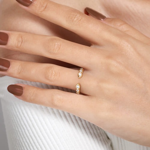 Gabriel & Co. Devoted Contemporary Bezel Open Wedding Band (0.48 ct. tw.)