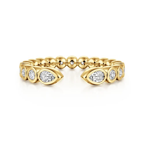Gabriel & Co. Devoted Contemporary Bezel Open Wedding Band (0.48 ct. tw.)