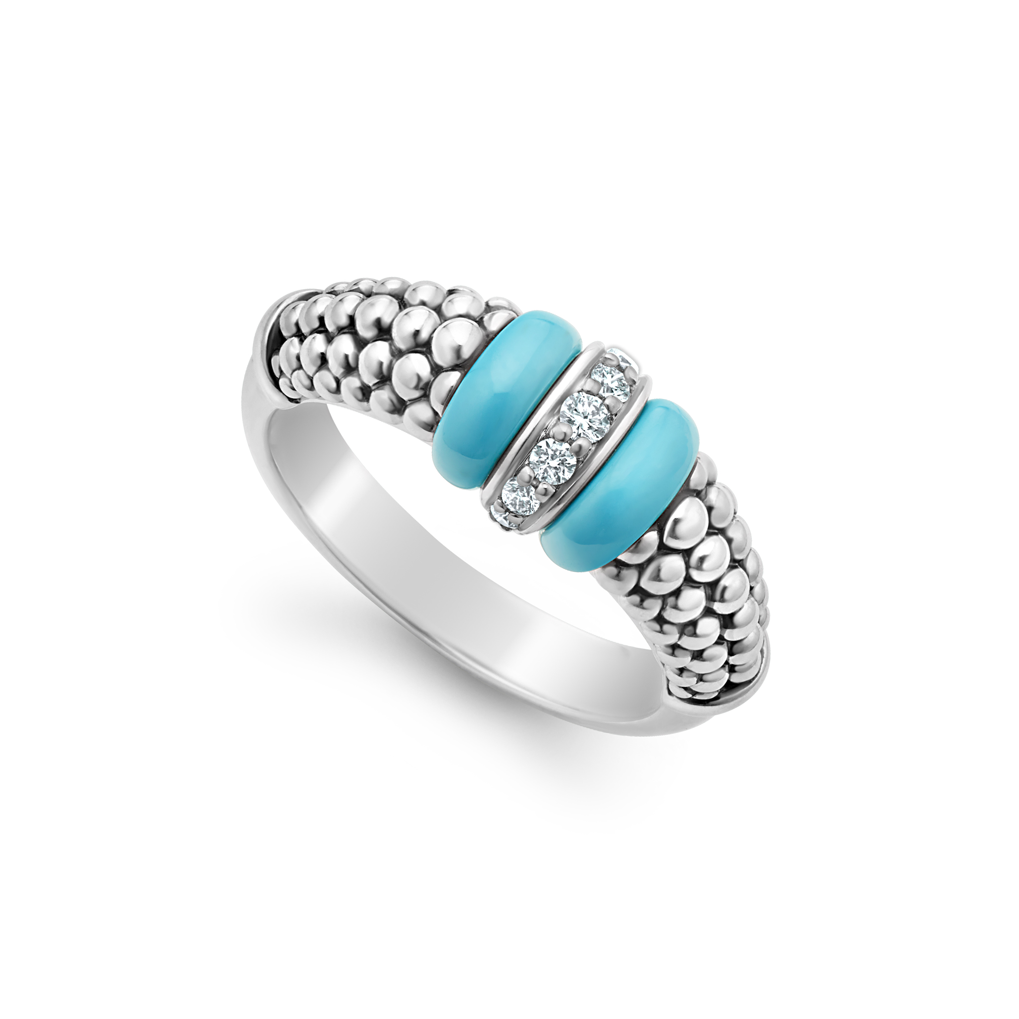 Lagos Blue Caviar Diamond Stacking Ring