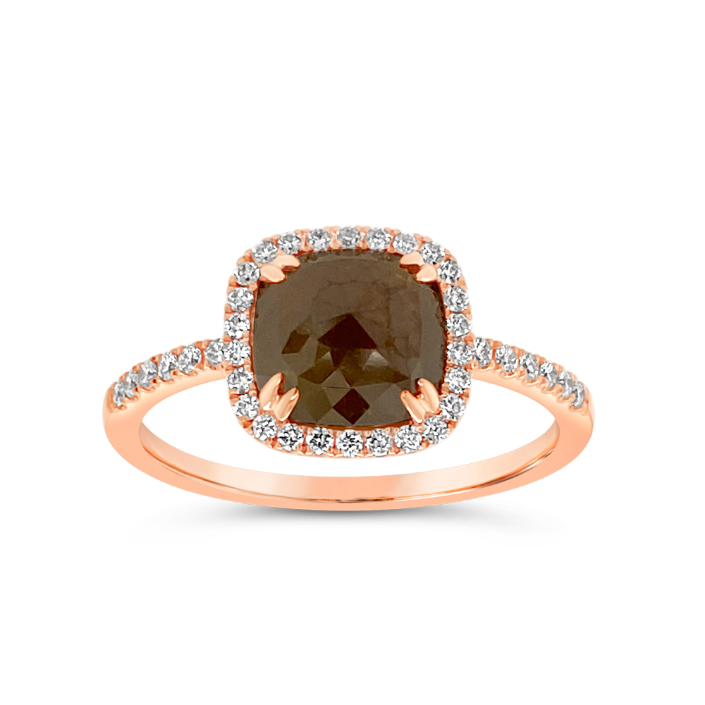 Clara By Martin Binder Salt & Pepper Halo Diamond Ring (1.59 Ct. Tw.)