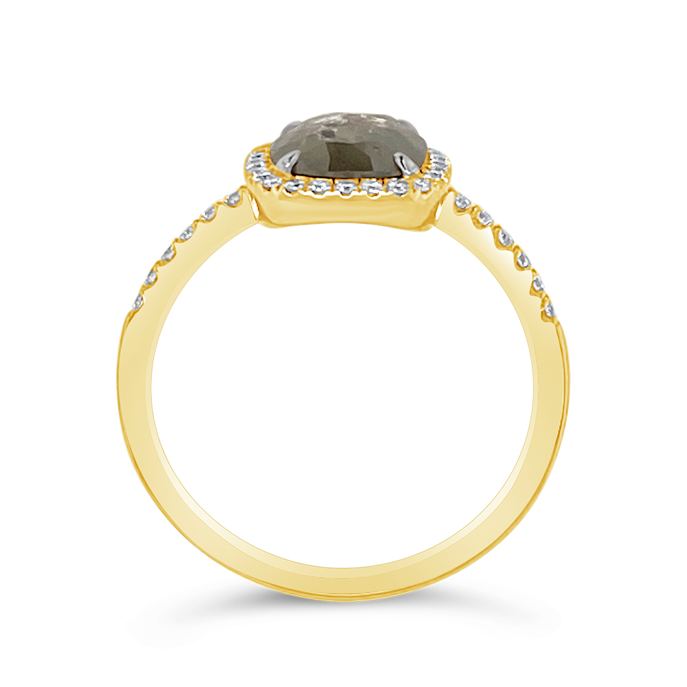 Clara By Martin Binder Salt & Pepper Halo Diamond Ring (1.23 Ct. Tw.)