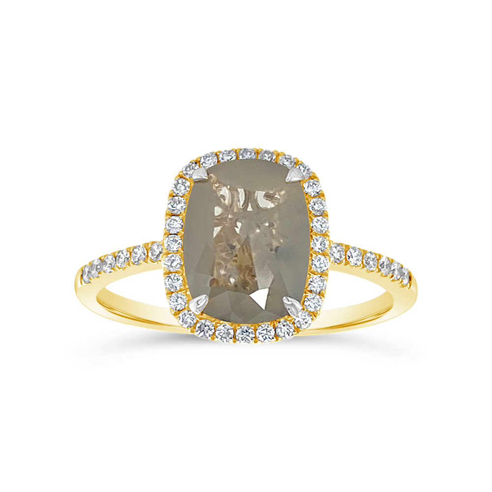 Clara By Martin Binder Salt & Pepper Halo Diamond Ring (1.23 Ct. Tw.)