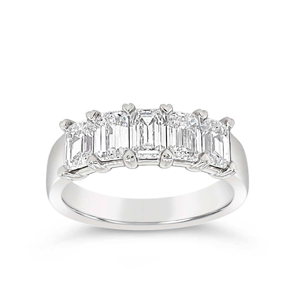 Clara By Martin Binder Emerald Diamond Anniversary Ring (2.02 Ct. Tw.)