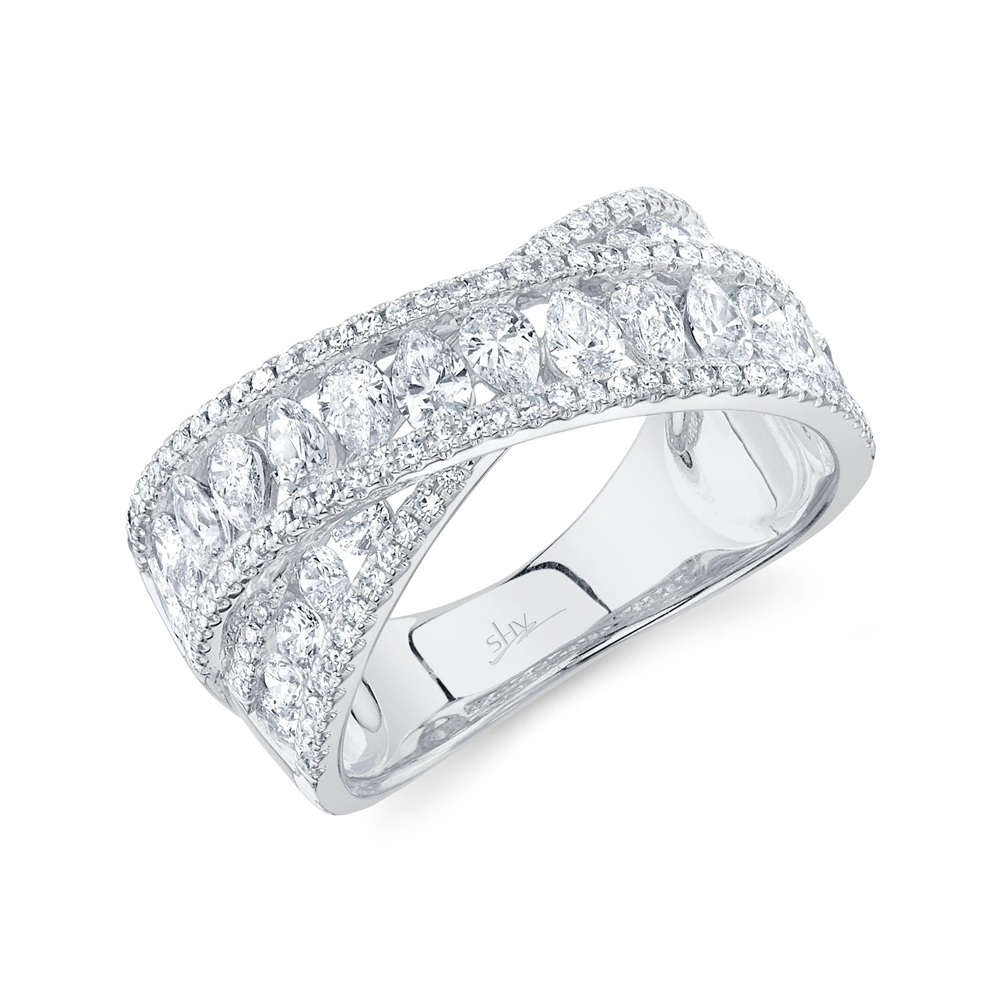Shy Creation Diamond Pear Bridge Ring (1.65 Ct)