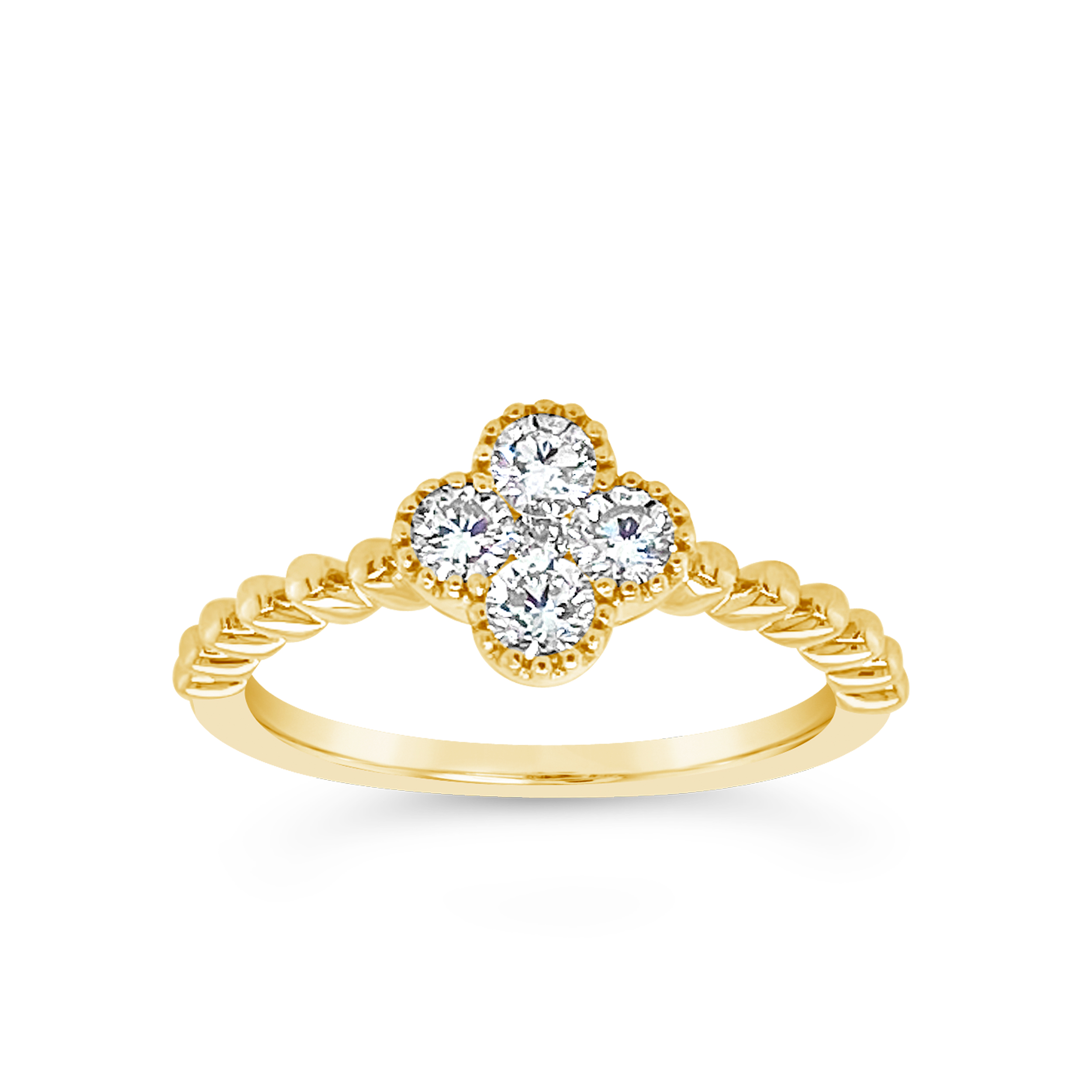 Clara By Martin Binder Diamond Flower Beaded Ring (0.50 Ct. Tw.)