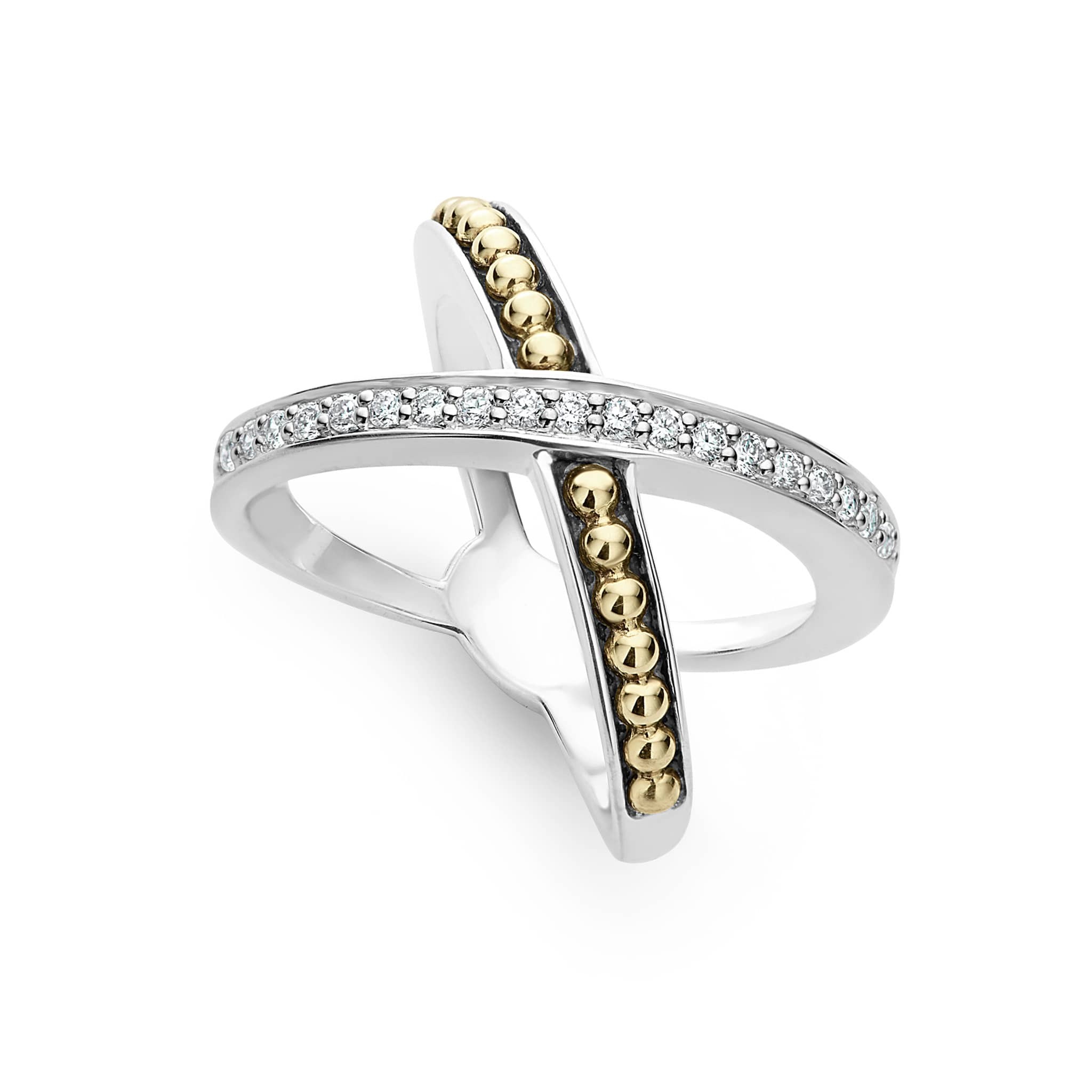 Lagos Ksl Diamond X Ring