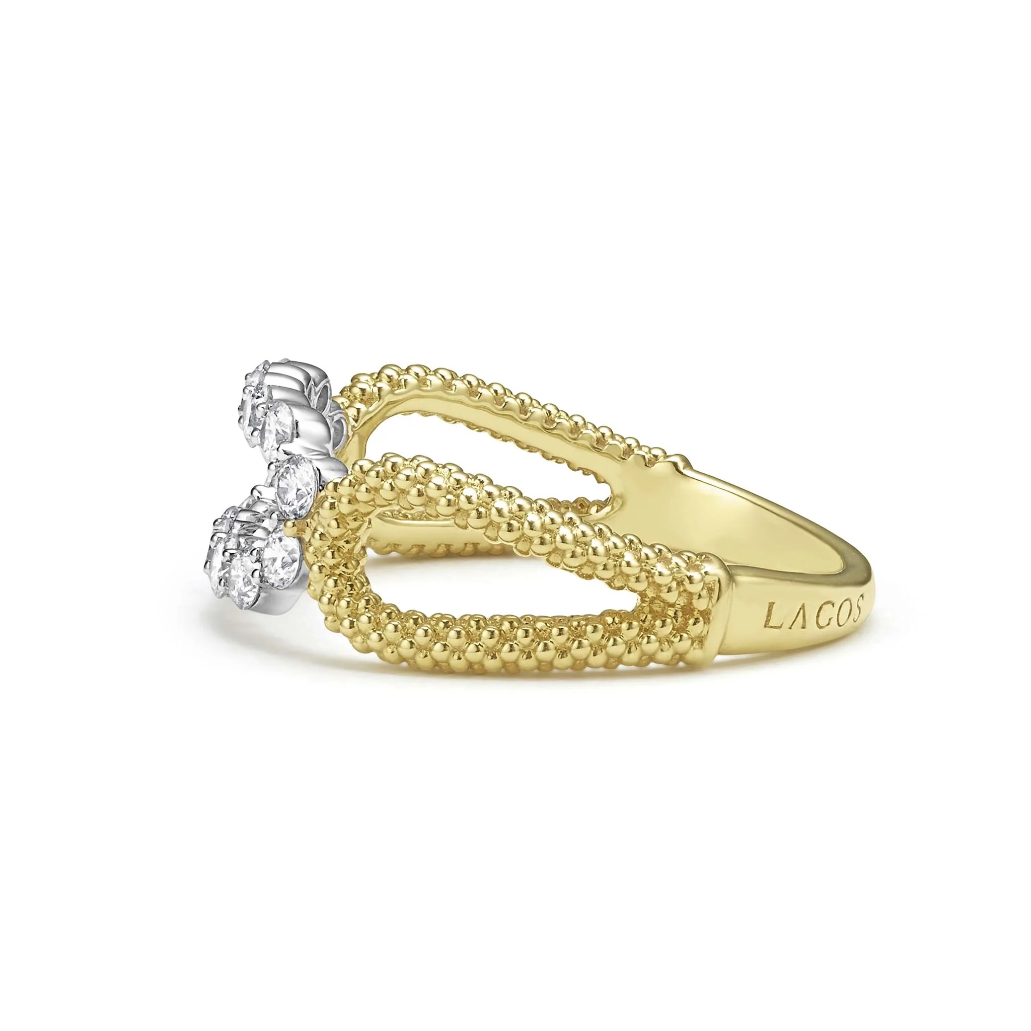 Lagos Signature Caviar Superfine Diamond Oval Ring