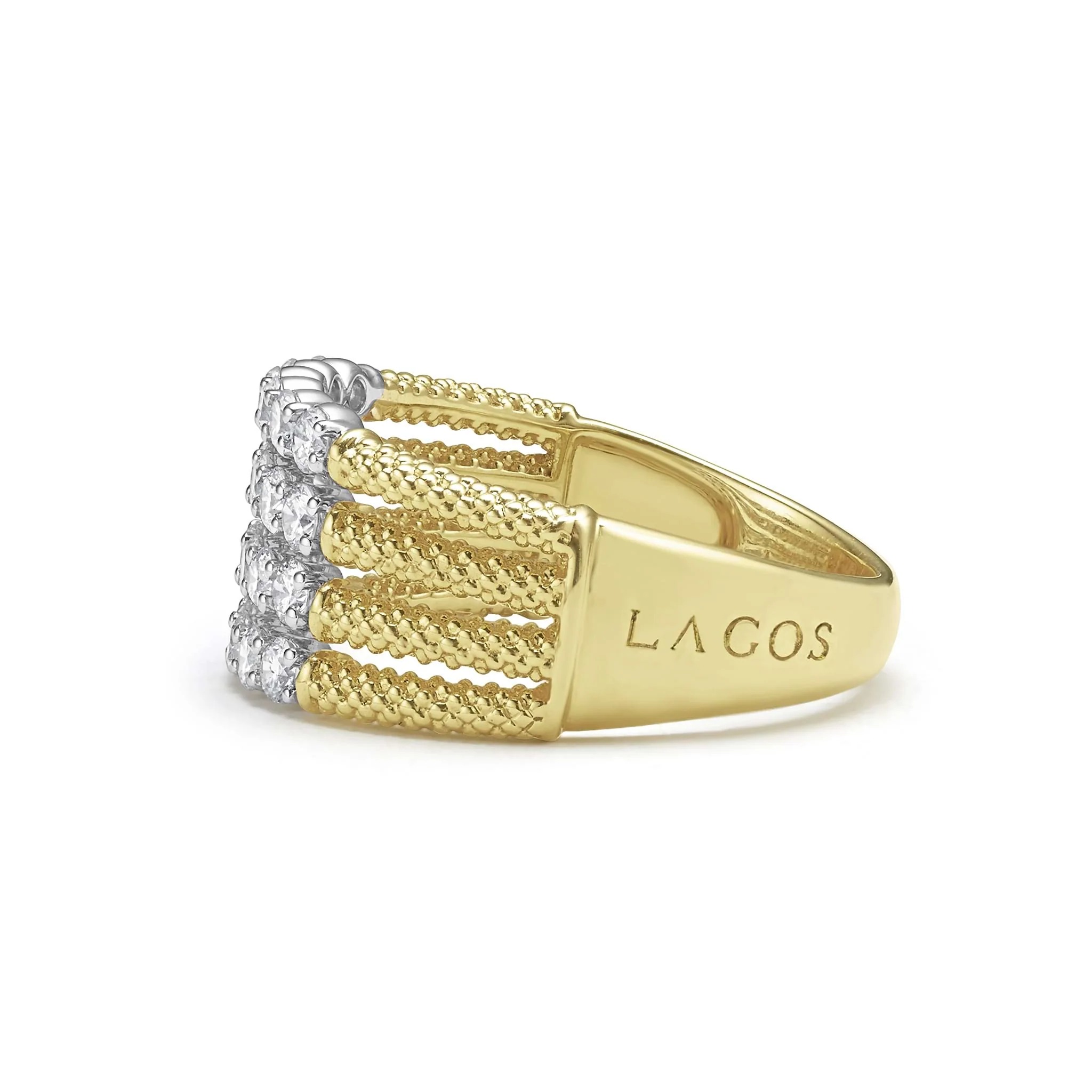 Lagos Signature Caviar Superfine Diamond Statement Ring