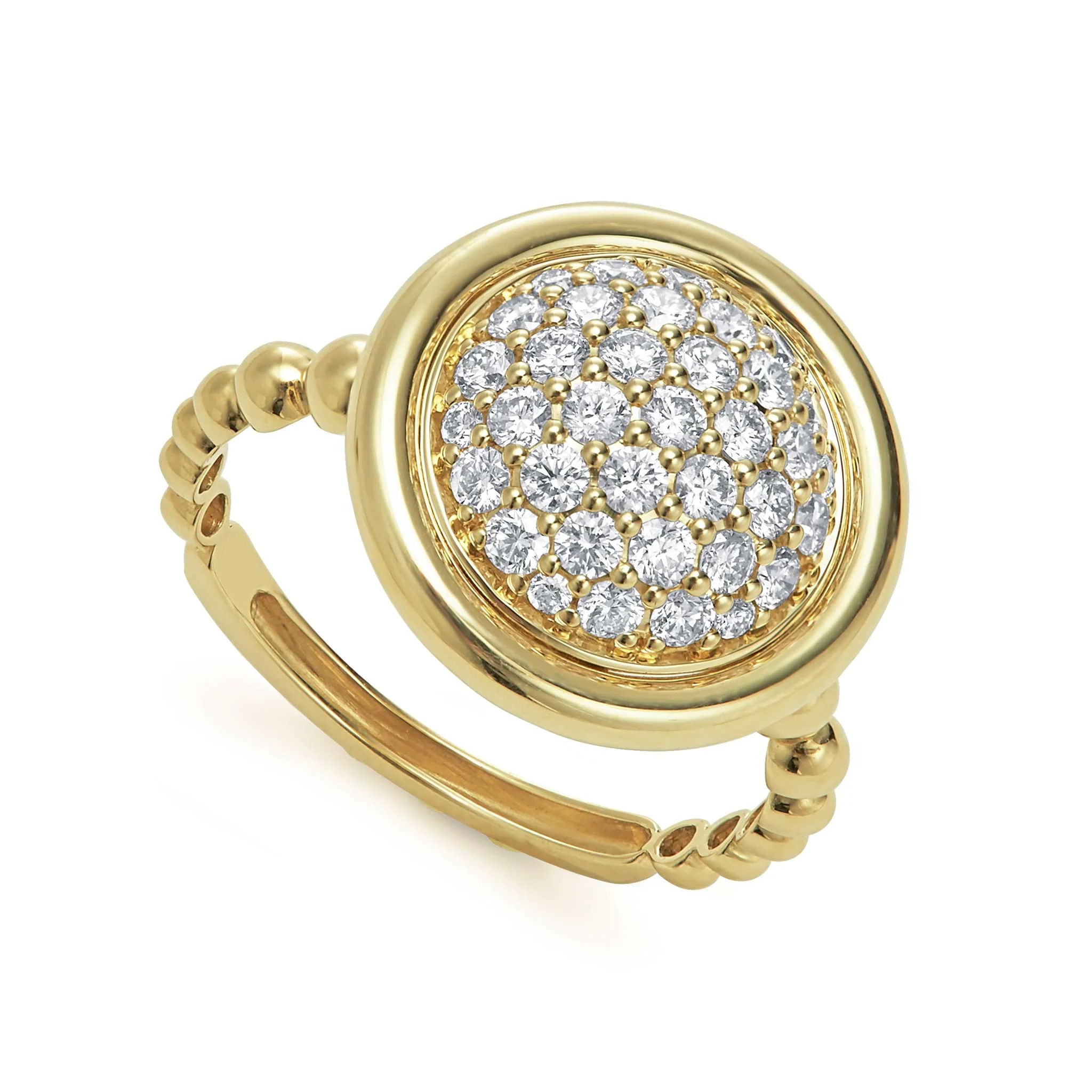 Lagos Meridian 18k Gold Circle Diamond Ring