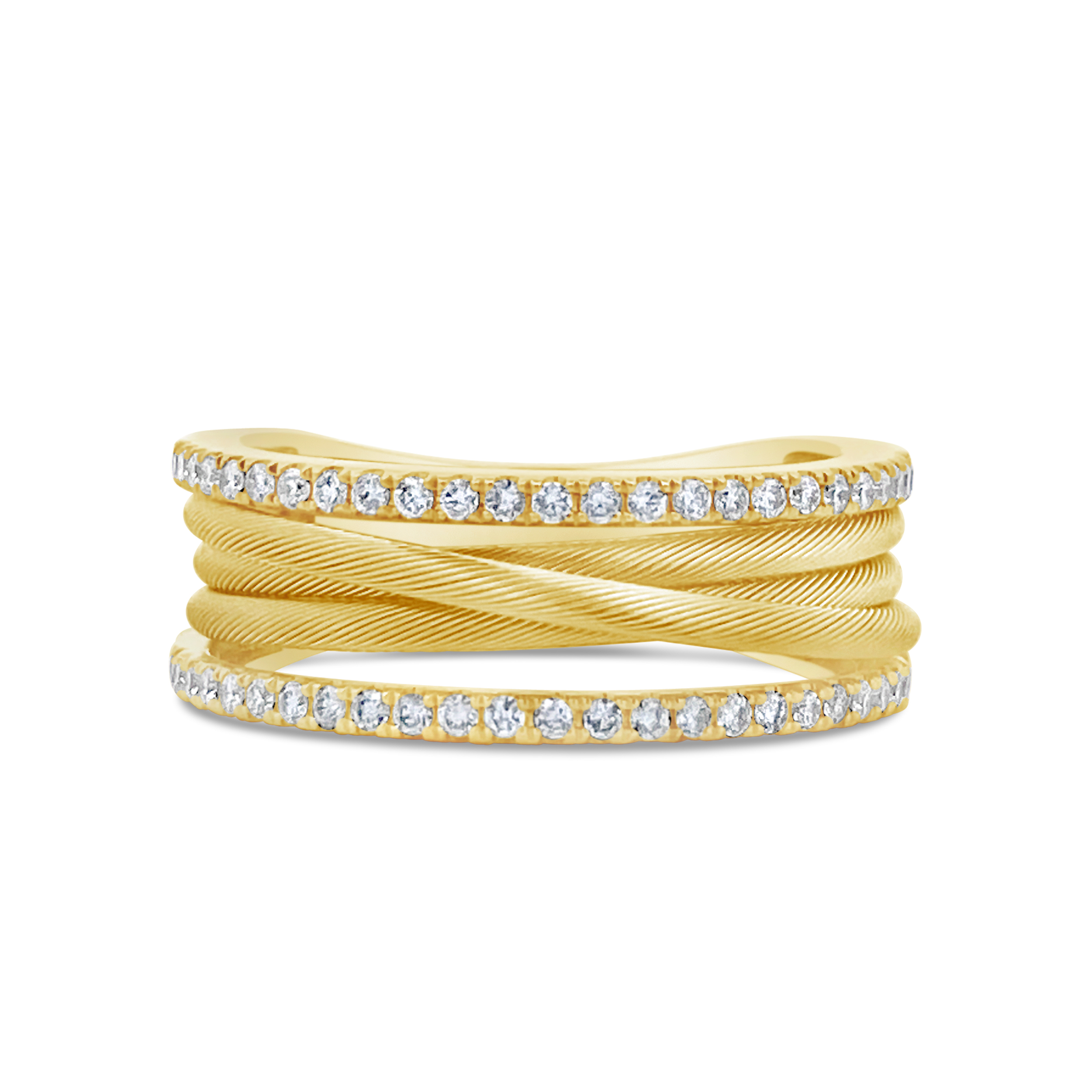 Clara By Martin Binder Multi Row Diamond Ring (0.29 Ct. Tw.)