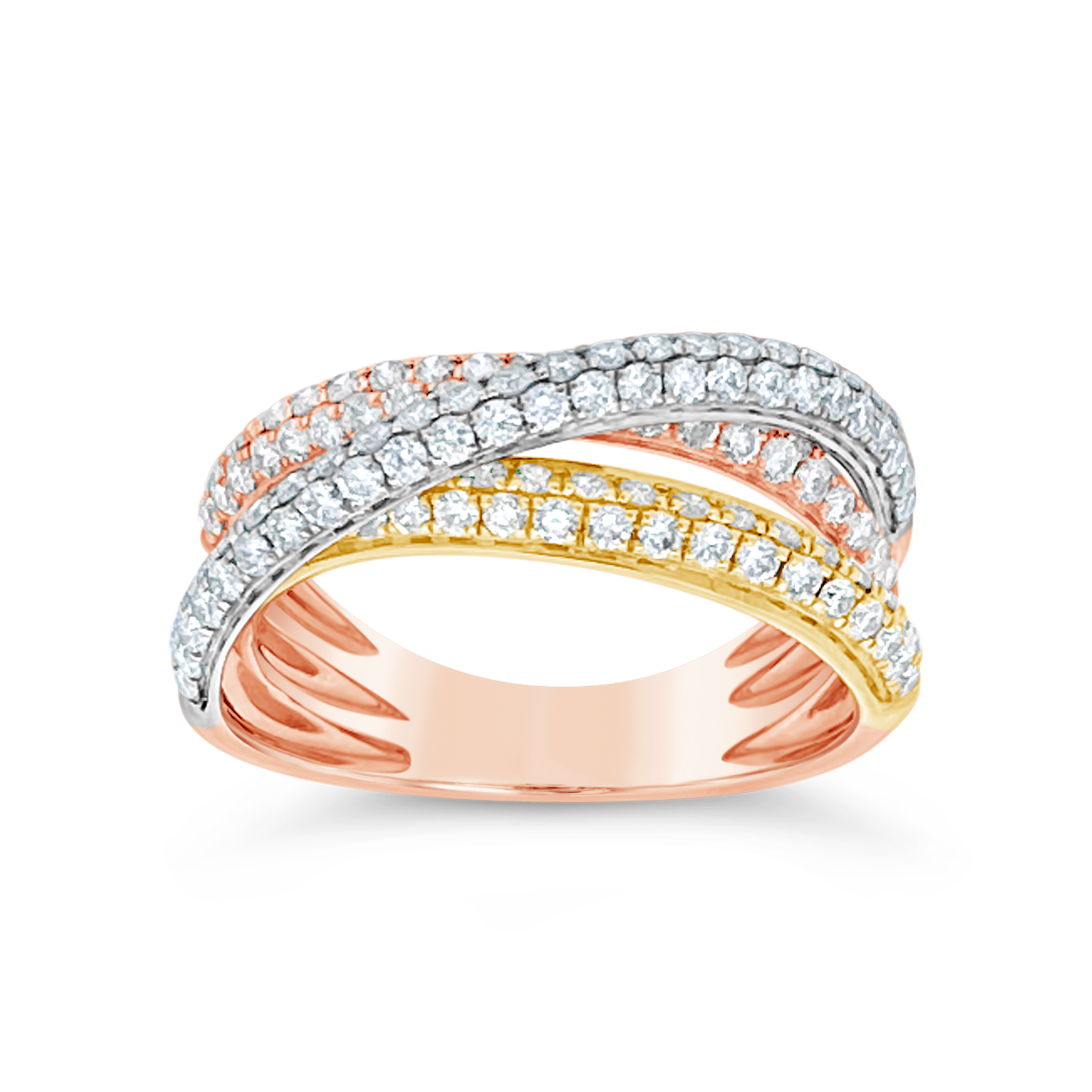 Clara By Martin Binder Tri-tone Diamond Ring (1.17 Ct. Tw.)