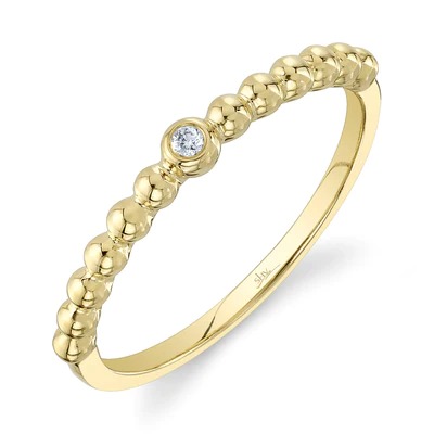 Shy Creation Diamond Bezel Band Ring (0.02 Ct)