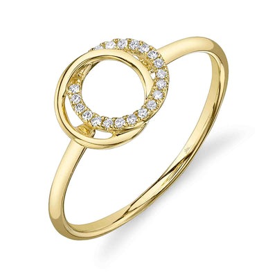 Shy Creation Kate Love Knot Circle Ring