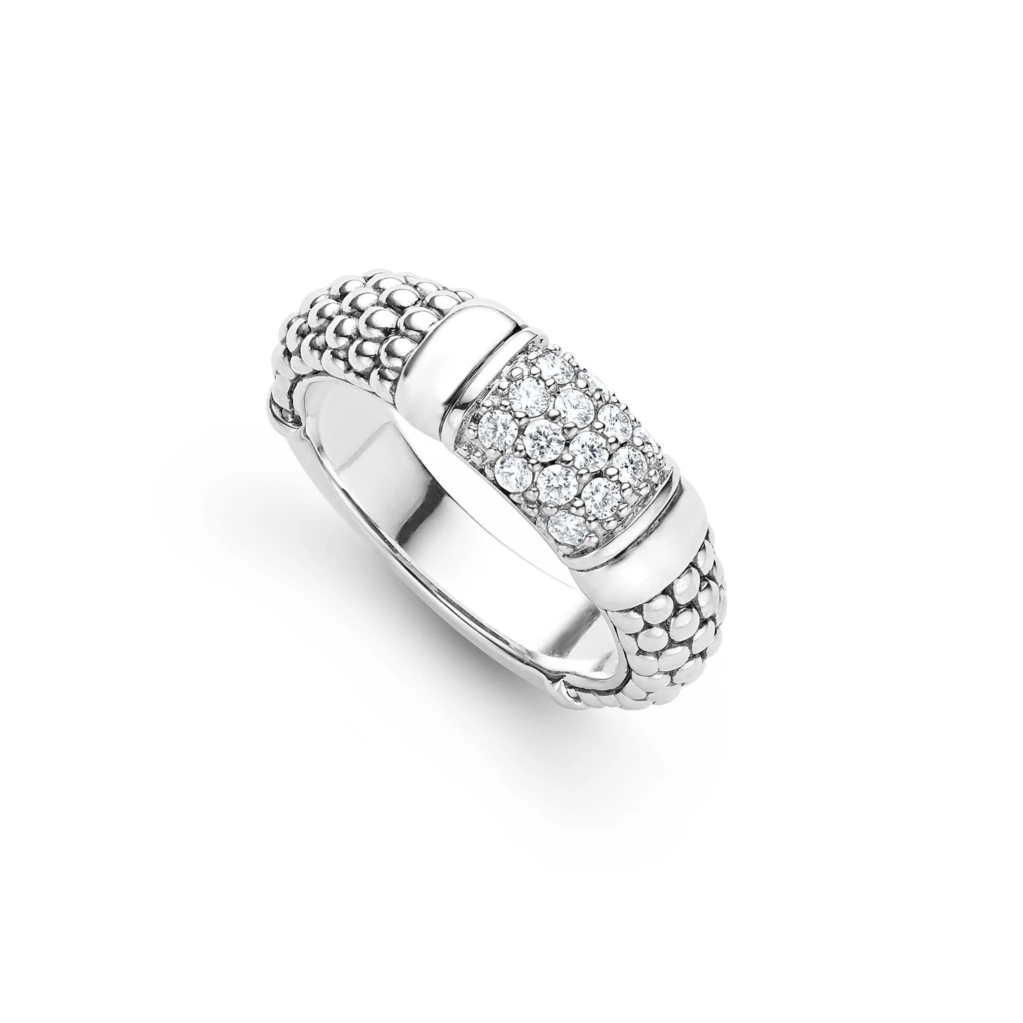 Lagos Signature Caviar 6mm Diamond Ring