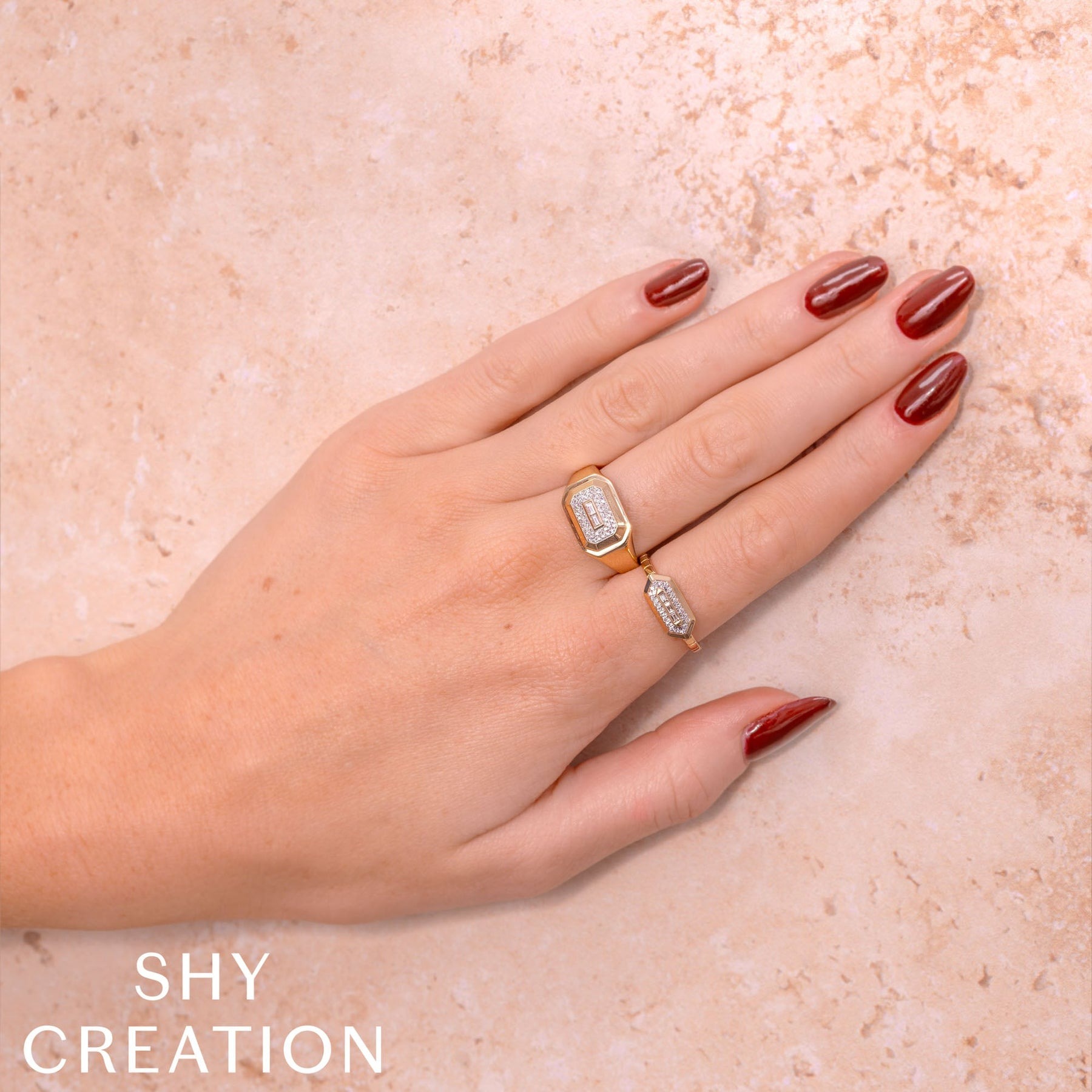 Shy Creation Vallon Diamond Baguette Ring