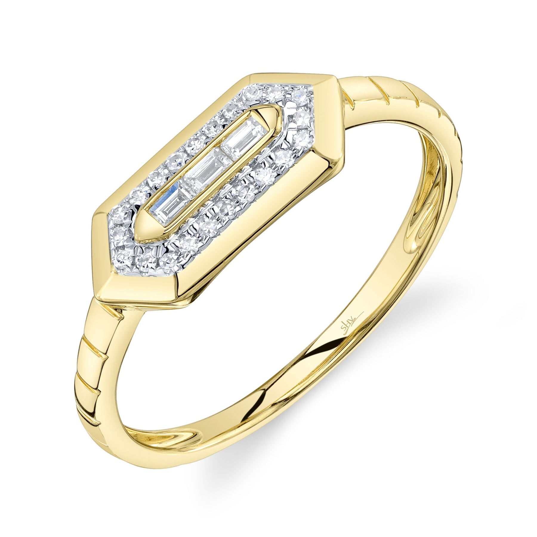 Shy Creation Vallon Diamond Baguette Ring