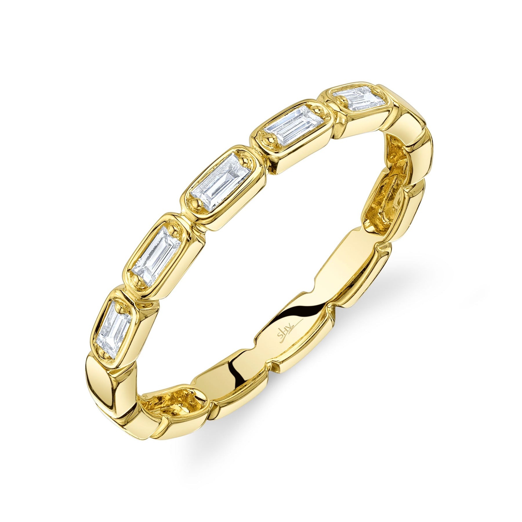 Shy Creation Kate Diamond Baguette Band Ring
