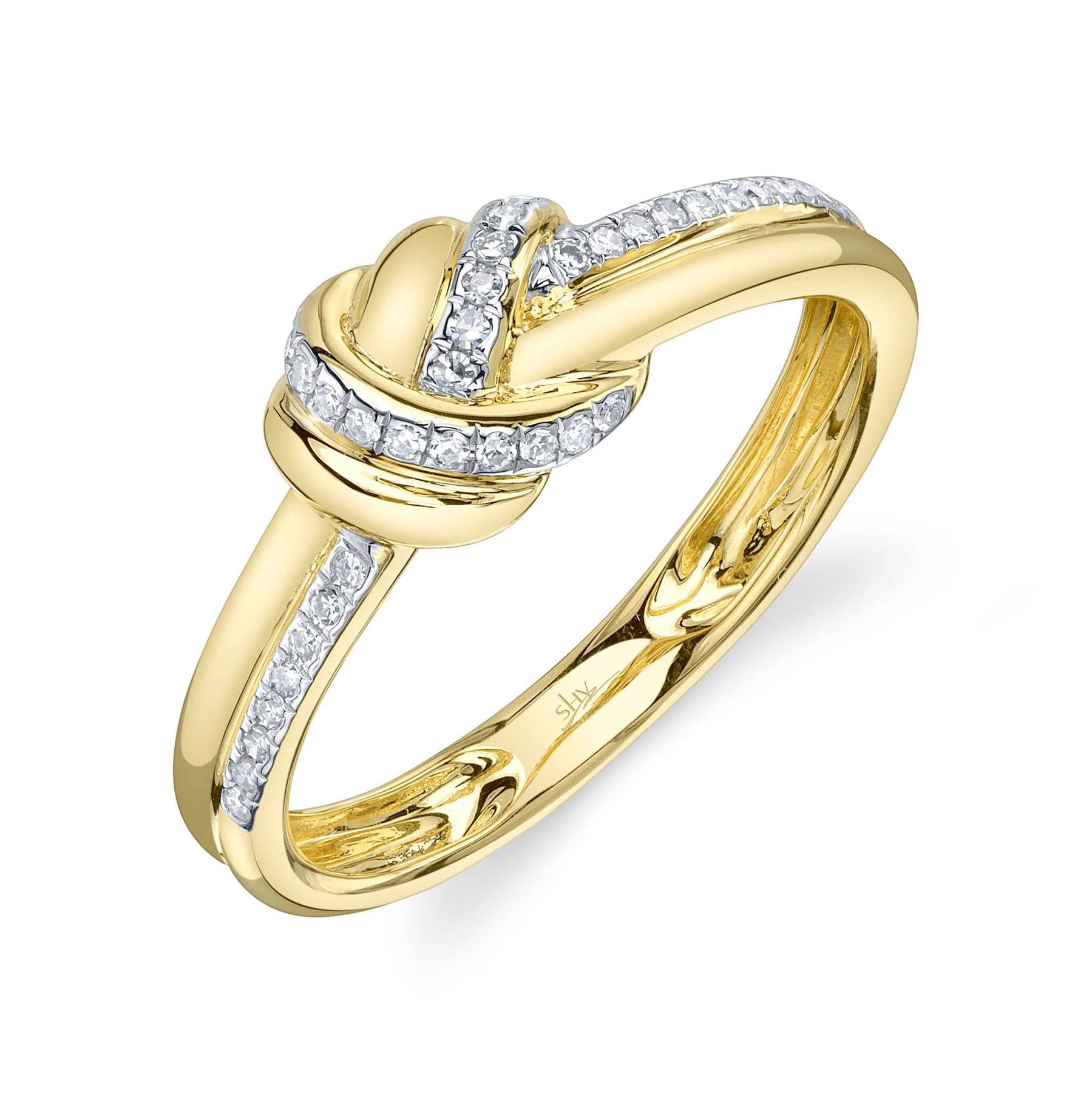 Shy Creation Kate Diamond Love Knot Ring