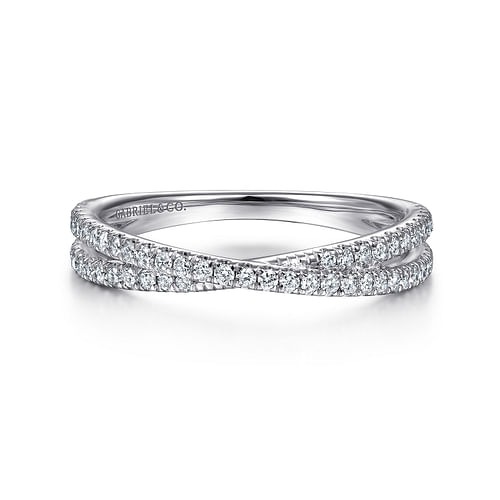 Gabriel & Co. Stackable Criss Cross Diamond Ring