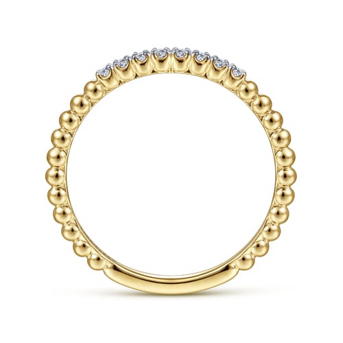 Gabriel & Co. Bujukan Bead & Diamond Stackable Ring