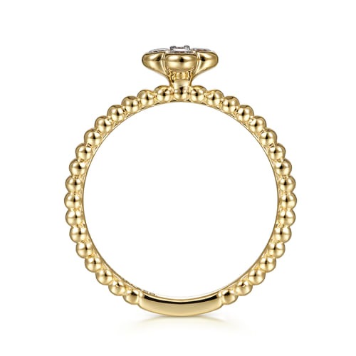 Gabriel & Co. Bujukan Diamond Cluster Clover & Bead Ring