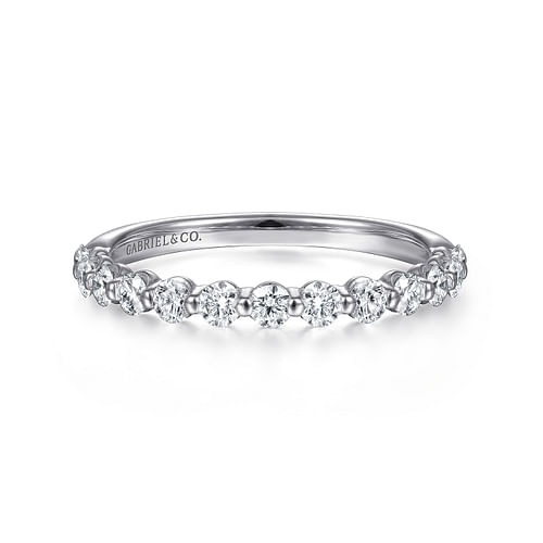 Gabriel & Co. Stackable Single Prong Diamond Band Ring