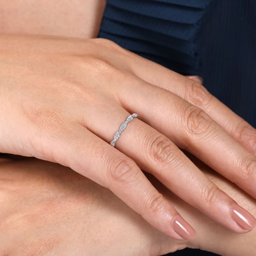 Gabriel & Co. Lusso Twisted Daimond Band Ring