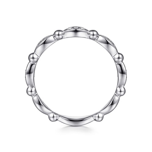 Gabriel & Co. Bujukan Marquise Station Diamond Stackable Ring