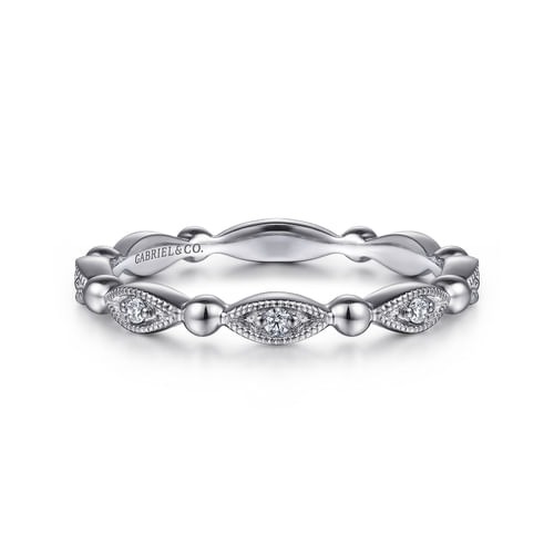 Gabriel & Co. Bujukan Marquise Station Diamond Stackable Ring