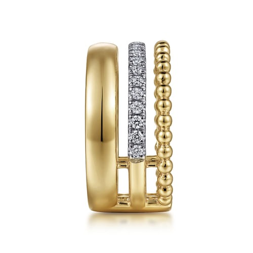 Gabriel & Co. Bujukan Two-Tone Diamond Easy Stackable Ring (0.35 ct. tw.)