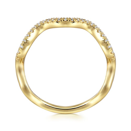 Gabriel & Co. Stackable Diamond Wave Ring