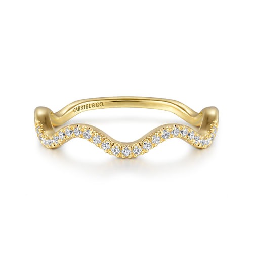 Gabriel & Co. Stackable Diamond Wave Ring